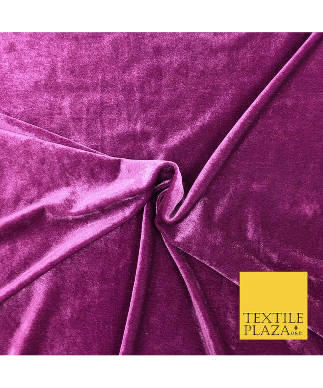 Dusty Pink Soft Plain Velvet Fabric Material - 58" - More Colours PA141