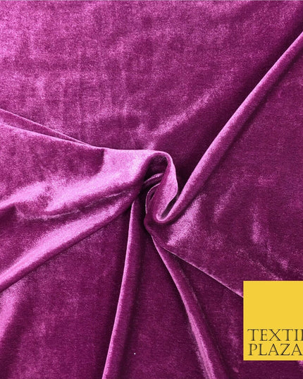 Dusty Pink Soft Plain Velvet Fabric Material - 58" - More Colours PA141
