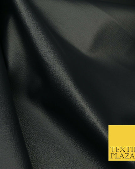 INK NAVY Luxury Faux Leather Fabric FeltBacked PVC Fire Retardant Upholstery1723