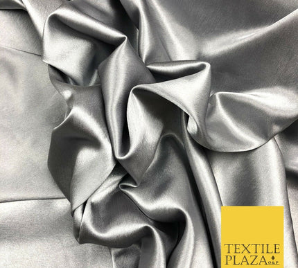 SILVER GREY Silky Crepe Back Satin- Dress Wedding Prom Bridal 58" - SC490