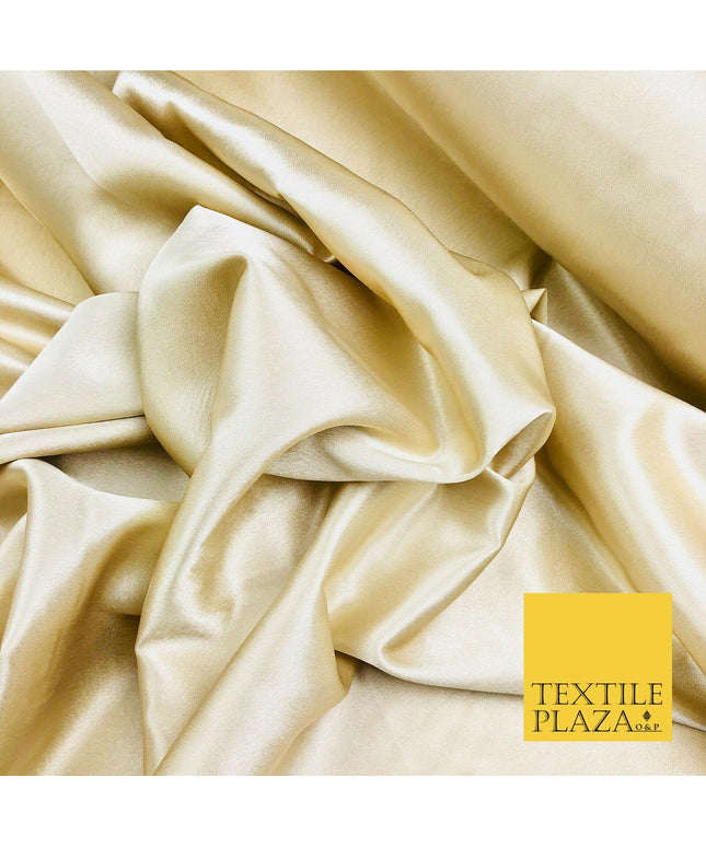 BEIGE LIGHT GOLD Silky Crepe Back Satin- Dress Wedding Prom Bridal 58" - SC489