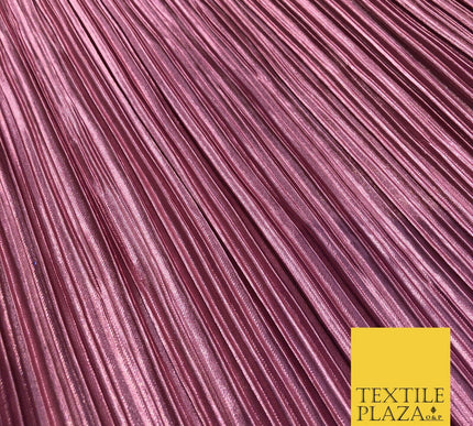 DUSTY PINK Pleated Crushed Satin Stretch Fabric Dress Dance Skirt- 58" A1217