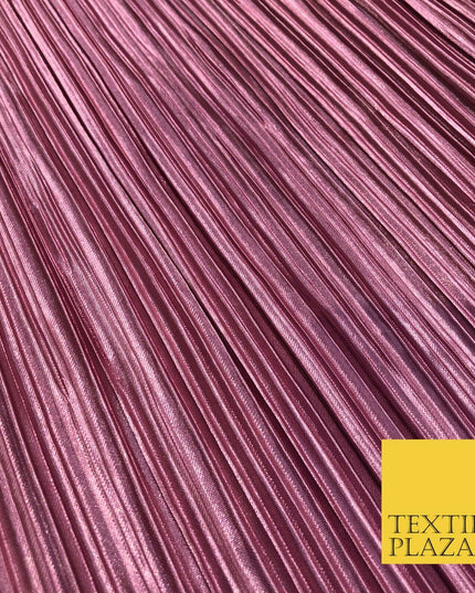 DUSTY PINK Pleated Crushed Satin Stretch Fabric Dress Dance Skirt- 58" A1217