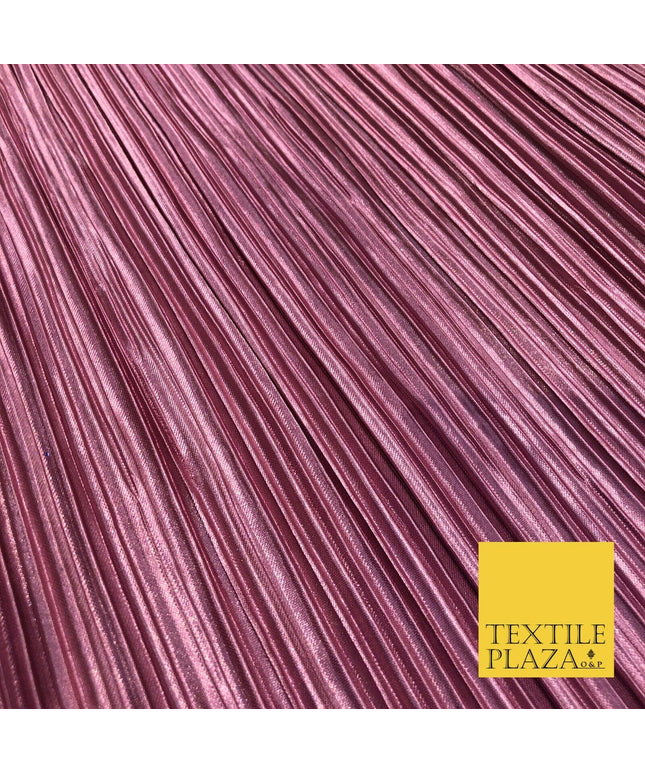 DUSTY PINK Pleated Crushed Satin Stretch Fabric Dress Dance Skirt- 58" A1217