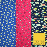 Small Cute Heart Love Valentine Rainbow Printed Crepe Polyester Dress Fabric 58"