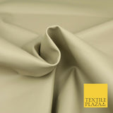 BEIGE Luxury Faux Leather Fabric Felt Backed PVC Fire Retardant Upholstery 1722