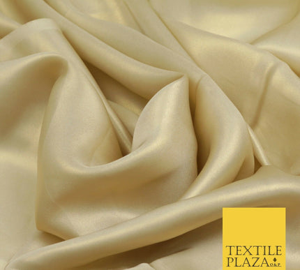 CHAMPAGNE GOLD Fine Silky Metallic Shimmer Satin Georgette DressFabric Drape1435