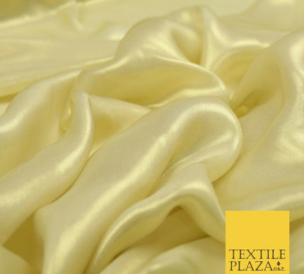 VANILLA GOLD Fine Silky Metallic Shimmer Satin Georgette Dress Fabric Drape 1421