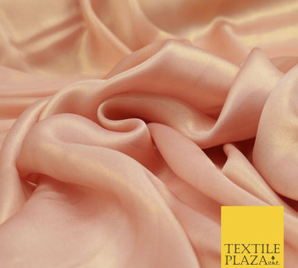 LIGHT PINK Fine Silky Metallic Shimmer Satin Georgette Dress Fabric Drape 1431