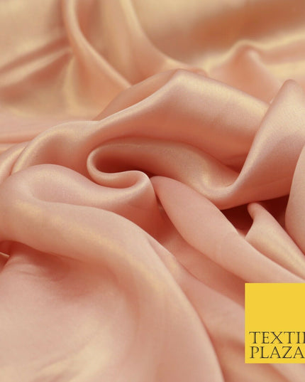 LIGHT PINK Fine Silky Metallic Shimmer Satin Georgette Dress Fabric Drape 1431