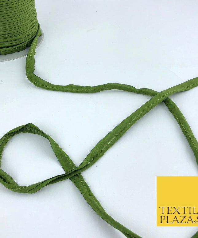 10mm Green Piping Gotta Flange Edging Border Trim Indian Ribbon (X40)