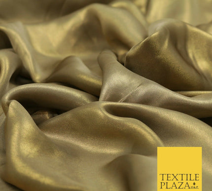 MUSHROOM Fine Silky Metallic Shimmer Satin Georgette Dress Fabric Drape 1430