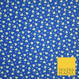 Small Cute Heart Love Valentine Rainbow Printed Crepe Polyester Dress Fabric 58"