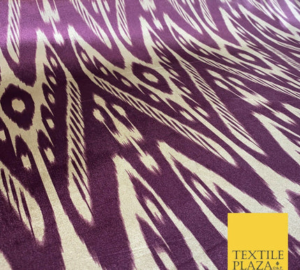 Floral Grand Batik Block Luxury Damask Printed Soft Stretch Velvet Dress Fabric