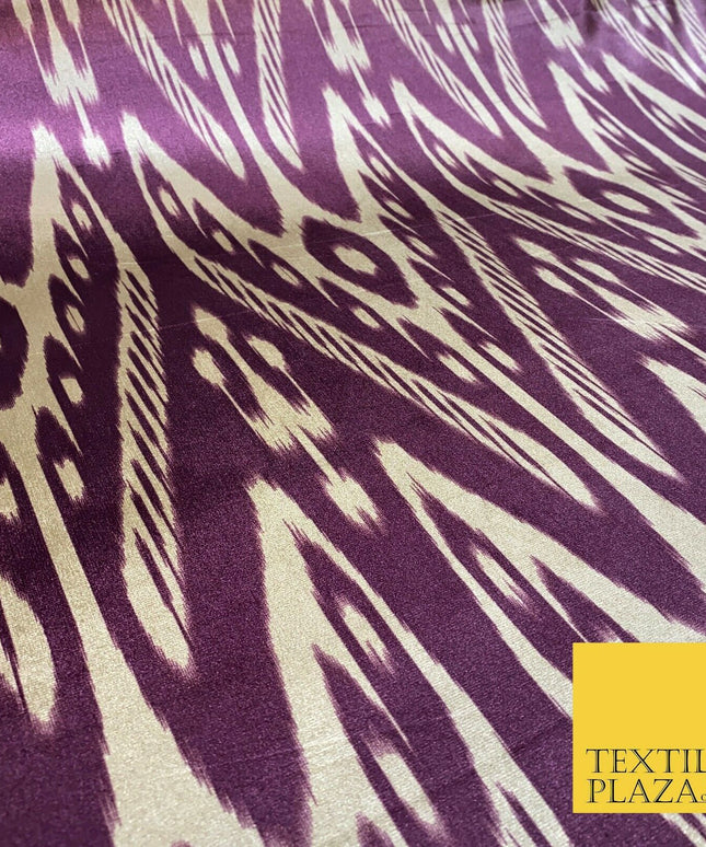 Floral Grand Batik Block Luxury Damask Printed Soft Stretch Velvet Dress Fabric