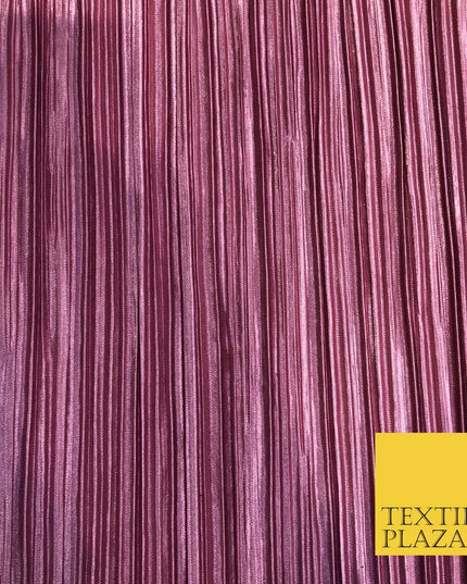 DUSTY PINK Pleated Crushed Satin Stretch Fabric Dress Dance Skirt- 58" A1217
