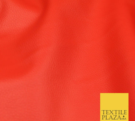 RED Luxury Faux Leather Fabric Felt Backed PVC Fire Retardant Upholstery 1719