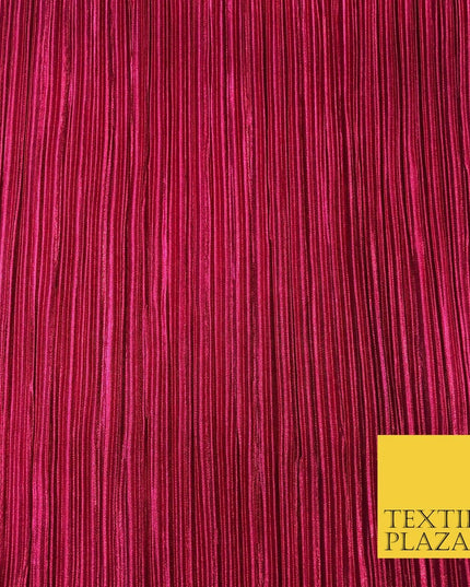 CHERRY RED Pleated Crushed Satin Stretch Fabric Dress Dance Skirt - 58" A1226