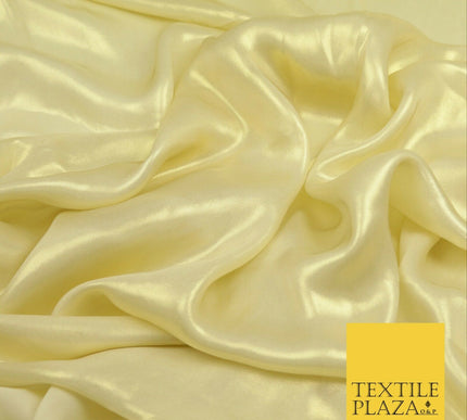 VANILLA GOLD Fine Silky Metallic Shimmer Satin Georgette Dress Fabric Drape 1421