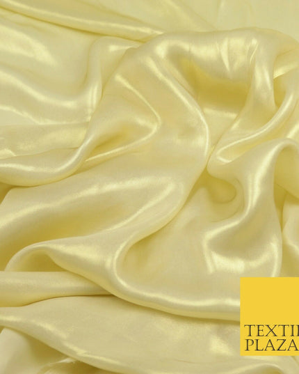 VANILLA GOLD Fine Silky Metallic Shimmer Satin Georgette Dress Fabric Drape 1421