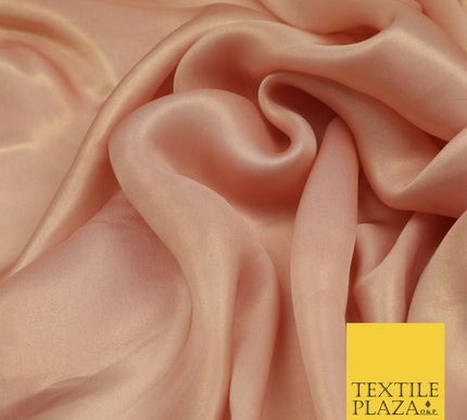 LIGHT PINK Fine Silky Metallic Shimmer Satin Georgette Dress Fabric Drape 1431