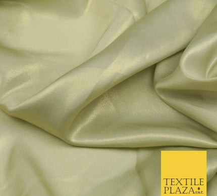 OYSTER GOLD Fine Silky Metallic Shimmer Satin Georgette Dress Fabric Drape 1437