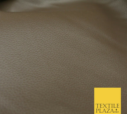 COFFEE Luxury Faux Leather Fabric Felt Backed PVC Fire Retardant Upholstery 1718