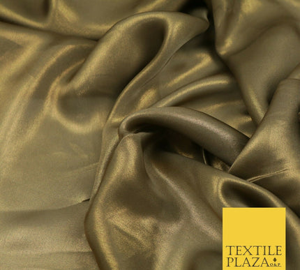 MUSHROOM Fine Silky Metallic Shimmer Satin Georgette Dress Fabric Drape 1430