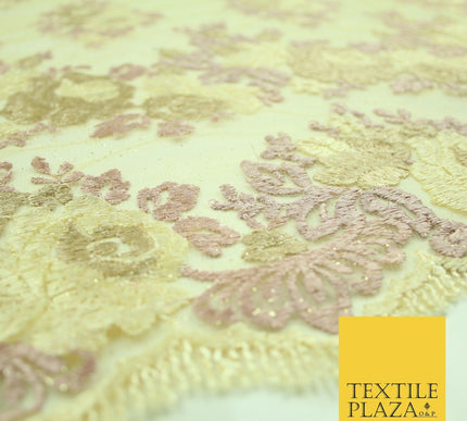 Thread Embroidery Border Glitter Net Lace Fashion Bridal Wedding Dress Fabric