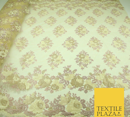 Thread Embroidery Border Glitter Net Lace Fashion Bridal Wedding Dress Fabric