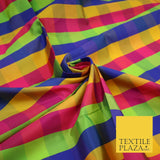 High Quality Bright Vibrant 4 Colour Check Faux Taffeta India Silk Dress Fabric
