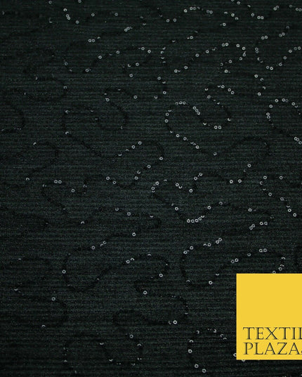 Sequin Embroidered Pleated Crinkle Crushed Stretch Dress Sexy Dance Decor Fabric
