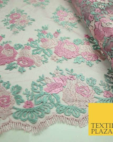 5 YARDS AFRICAN LACE ASO EBI NEW Embroidery Glitter Mesh Net Wedding Sari Fabric