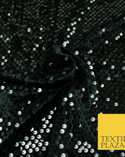 Luxury Sequin Embroidered Stretch Velvet Dress Fabric Fashion Party Upholstery