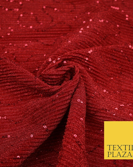 Sequin Embroidered Pleated Crinkle Crushed Stretch Dress Sexy Dance Decor Fabric