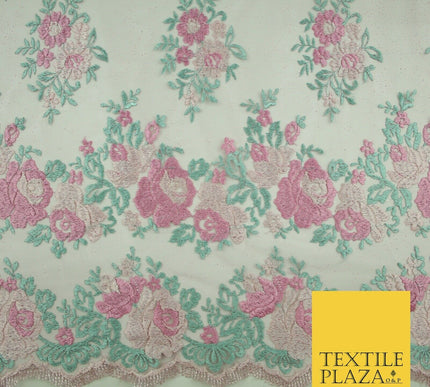 Thread Embroidery Border Glitter Net Lace Fashion Bridal Wedding Dress Fabric