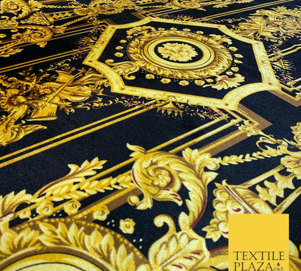 Floral Grand Batik Block Luxury Damask Printed Soft Stretch Velvet Dress Fabric