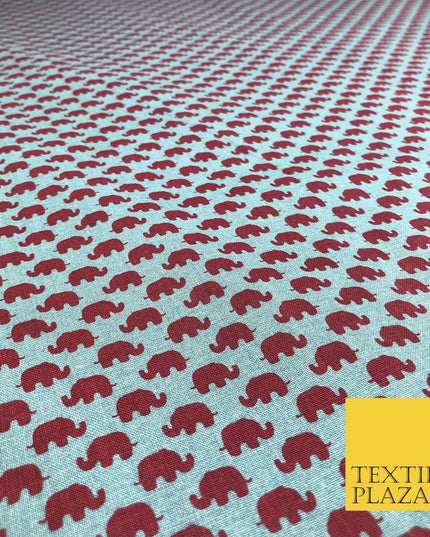 Denim Grey Walking Elephants Herd Printed Fabric 100% Cotton Craft Safari RE901