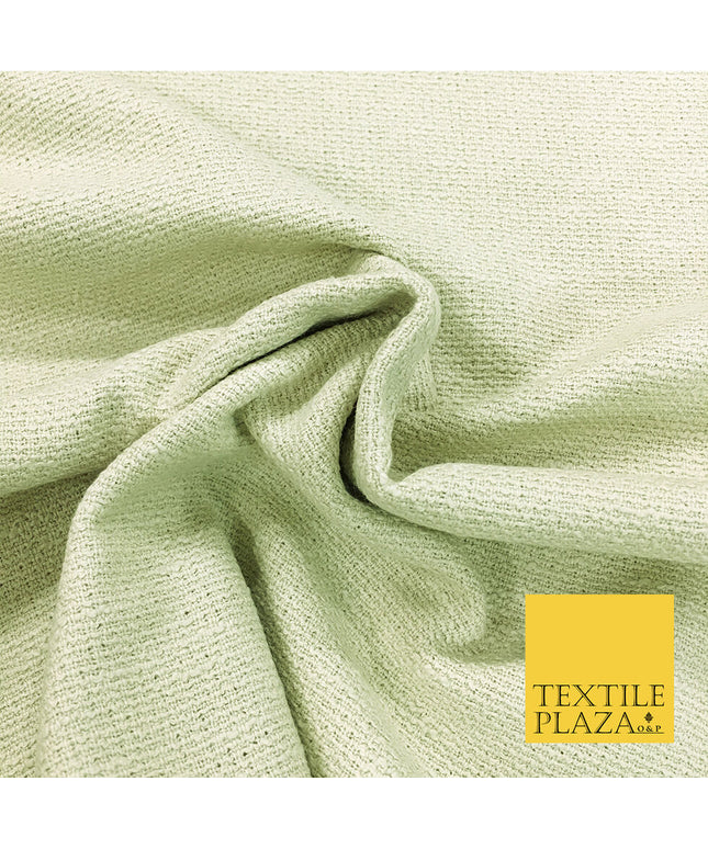 Light Green COTTON SLUB TWEED Fabric - Craft Sofa Upholstery Cushions - 54" Wide