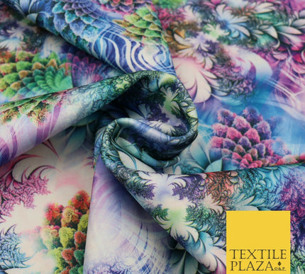 High Quality Digital Floral Mix Print Scuba Fabric Stretch Jersey 65" 1623