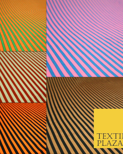 Candy Striped Thin Lines Pinstripe Printed Crepe Polyester Stripe Dress Fabric