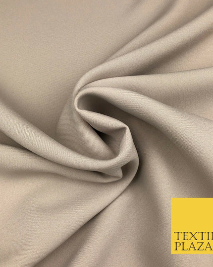BEIGE Premium Plain Bi-Stretch Fabric - Uniform Suit Trousers 58" SA954