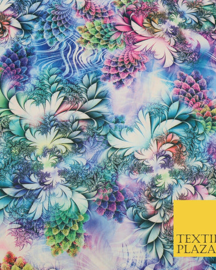 High Quality Digital Floral Mix Print Scuba Fabric Stretch Jersey 65" 1623