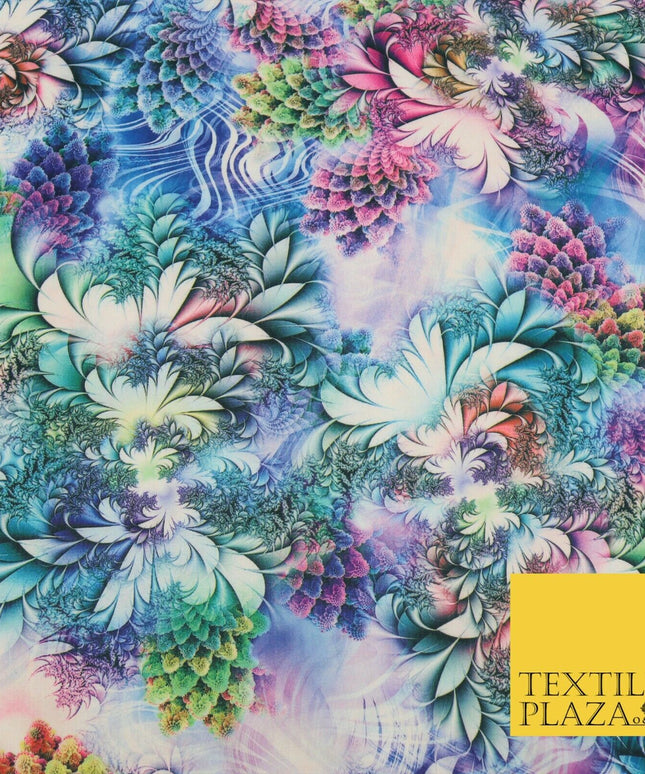 High Quality Digital Floral Mix Print Scuba Fabric Stretch Jersey 65" 1623