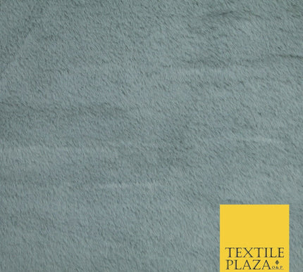 Luxury Super Soft Elephant Grey Plush Suede Back Short Pile Faux Fur Fabric 1981