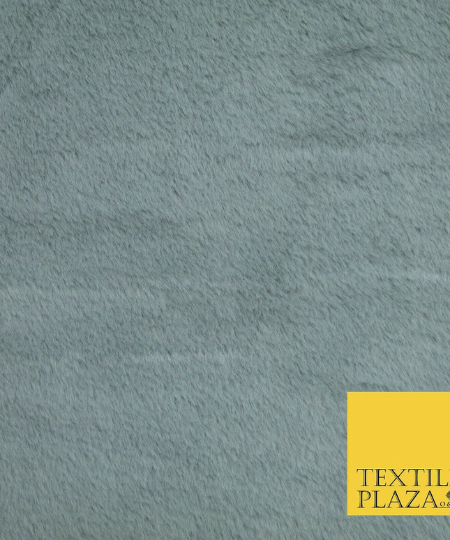 Luxury Super Soft Elephant Grey Plush Suede Back Short Pile Faux Fur Fabric 1981