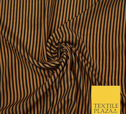 Candy Striped Thin Lines Pinstripe Printed Crepe Polyester Stripe Dress Fabric