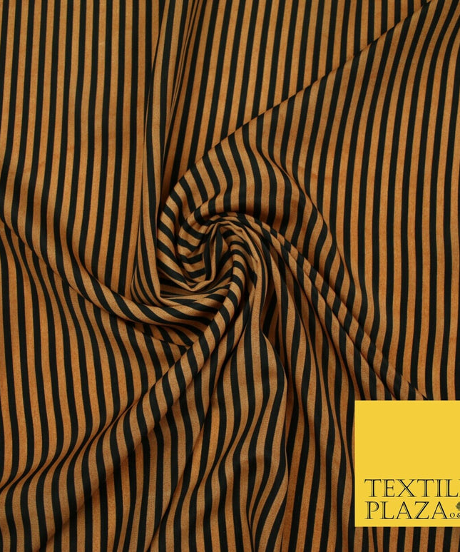 Candy Striped Thin Lines Pinstripe Printed Crepe Polyester Stripe Dress Fabric