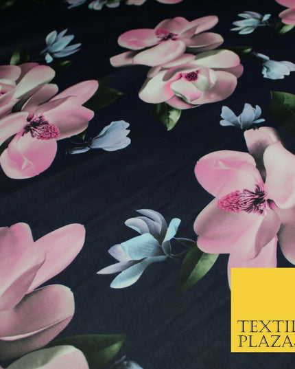 High Quality Floral Large Flowers Tropical Printed Georgette Dress Fabric