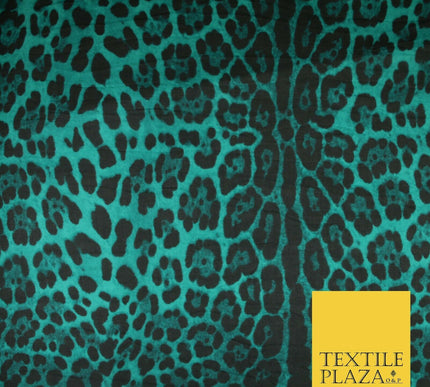 High Quality Green Stone Leopard Snake Animal Printed Georgette Dress Fabric